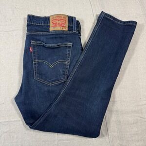 Levi's 510 Skinny Jeans Mens 36x30 Blue Excellent Dark Wash Stretch Denim